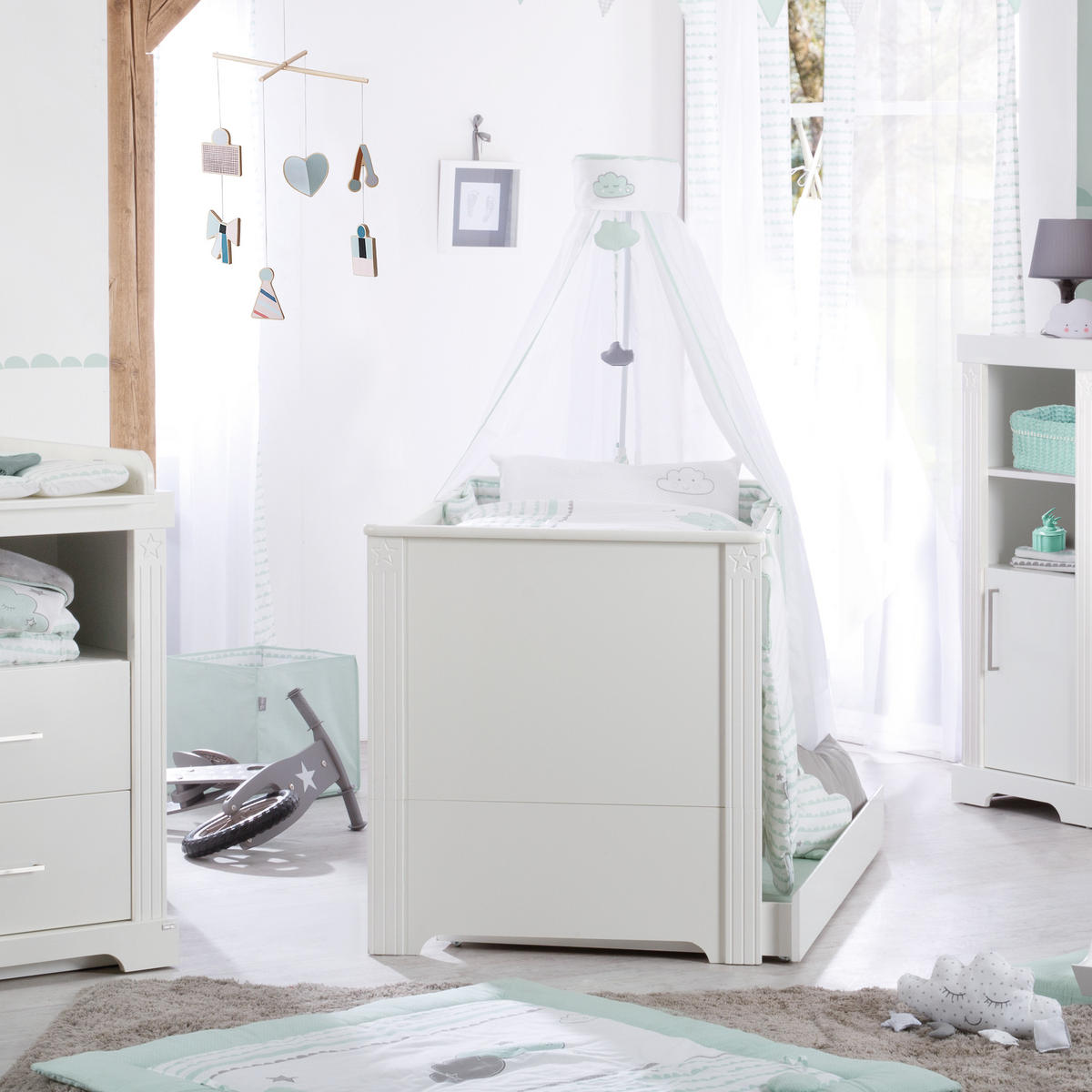BABYBETT Maxi 70 x 140 cm - Weiß, Holzwerkstoff (70/140cm) - Roba
