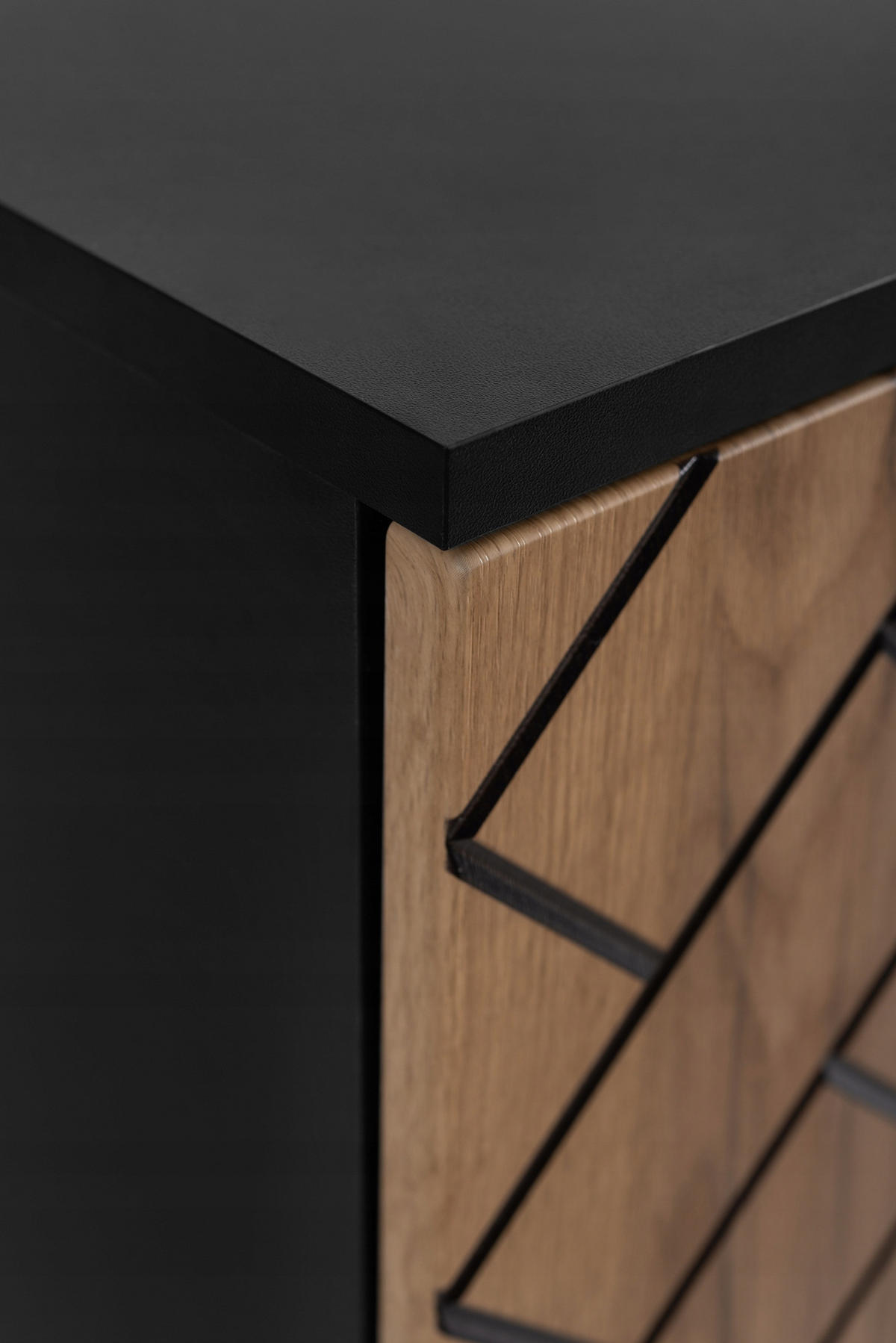 WASCHBECKUNTERSCHRANK Craft Eiche/Schwarz Matt 60/46/60 cm - Eichefarben/Schwarz, Holzwerkstoff (60/60.7/46cm) - Rodan