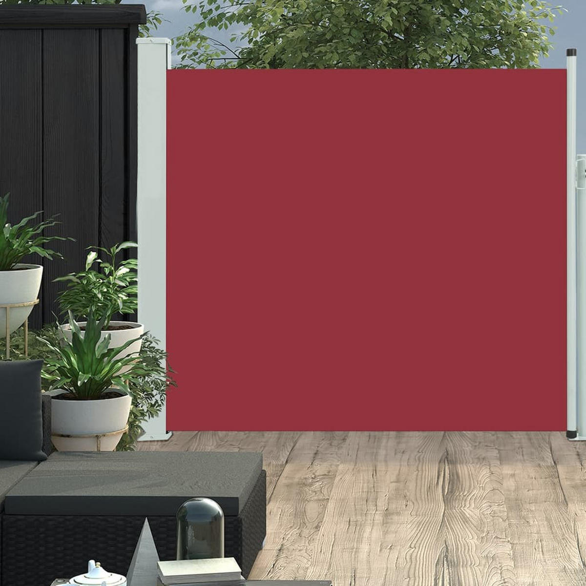 AUSZIEHBARE Seitenmarkise 170x300 cm Rot - Rot, Textil (300/170/300cm) - furnicato