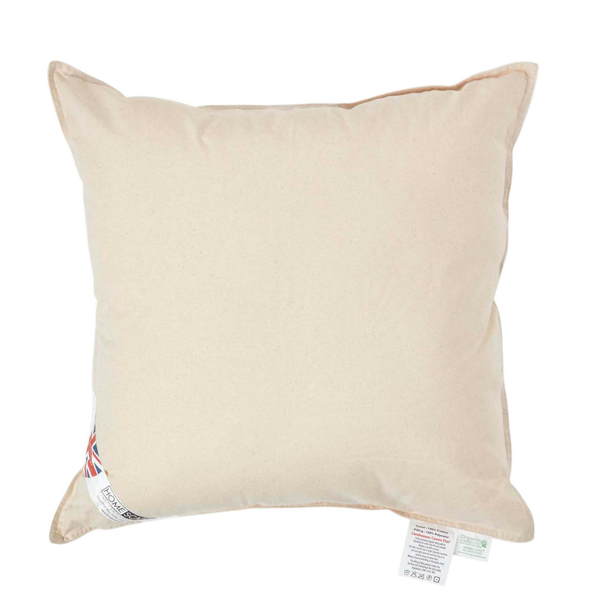 FÜLLKISSEN 50/50 cm – Bio-Baumwolle, Super-Mikrofaser-Füllung - Beige, Textil (50/50cm) - Homescapes