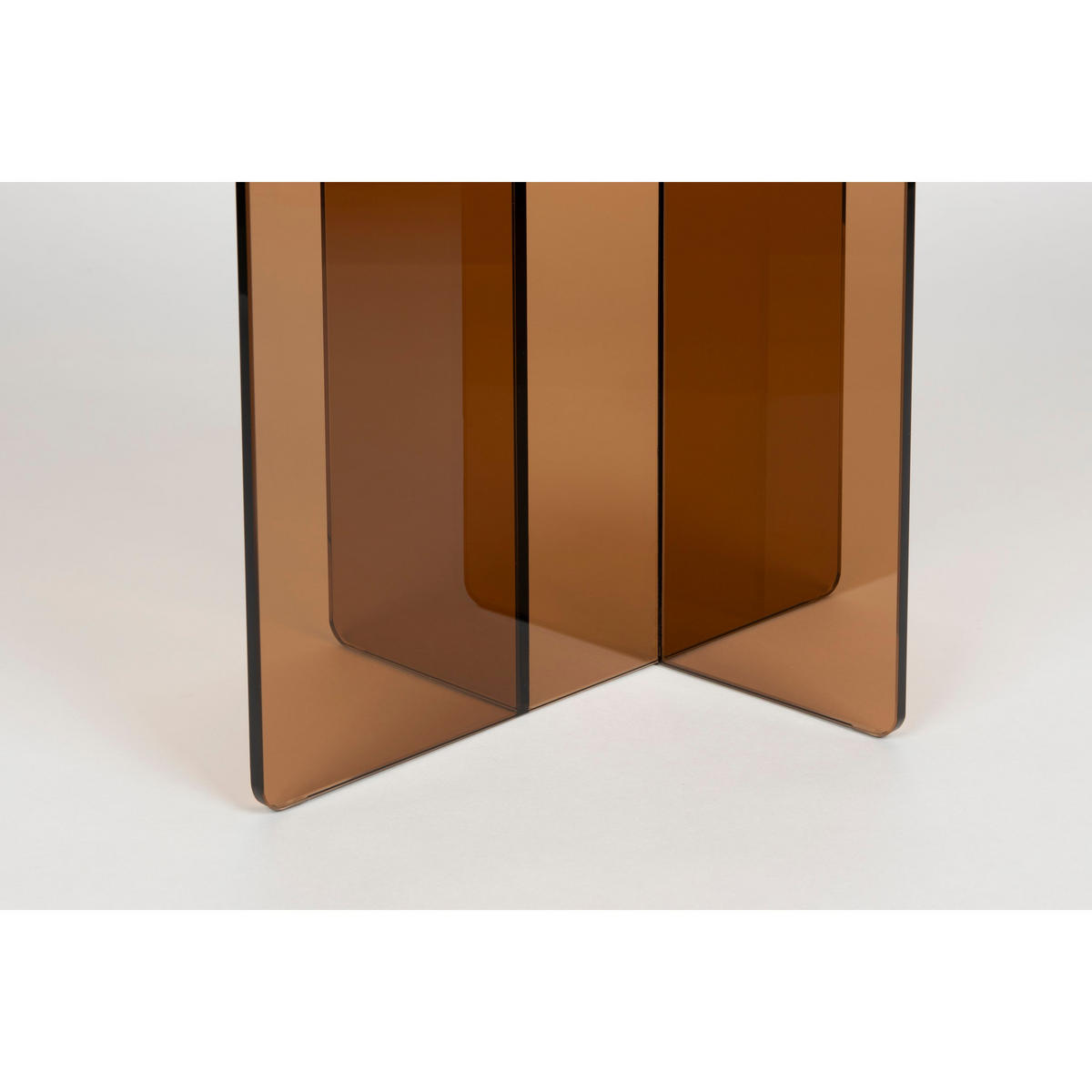 BEISTELLTISCH Linea 30x40 cm Braun - Braun, Glas (30/40/50cm) - Zuiver