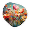 WANDBILD Blumen - Aquarell - Kunst - Botanisch - Natur 40x40 cm - Orange, Kunststoff (40/40cm) - MuchoWow