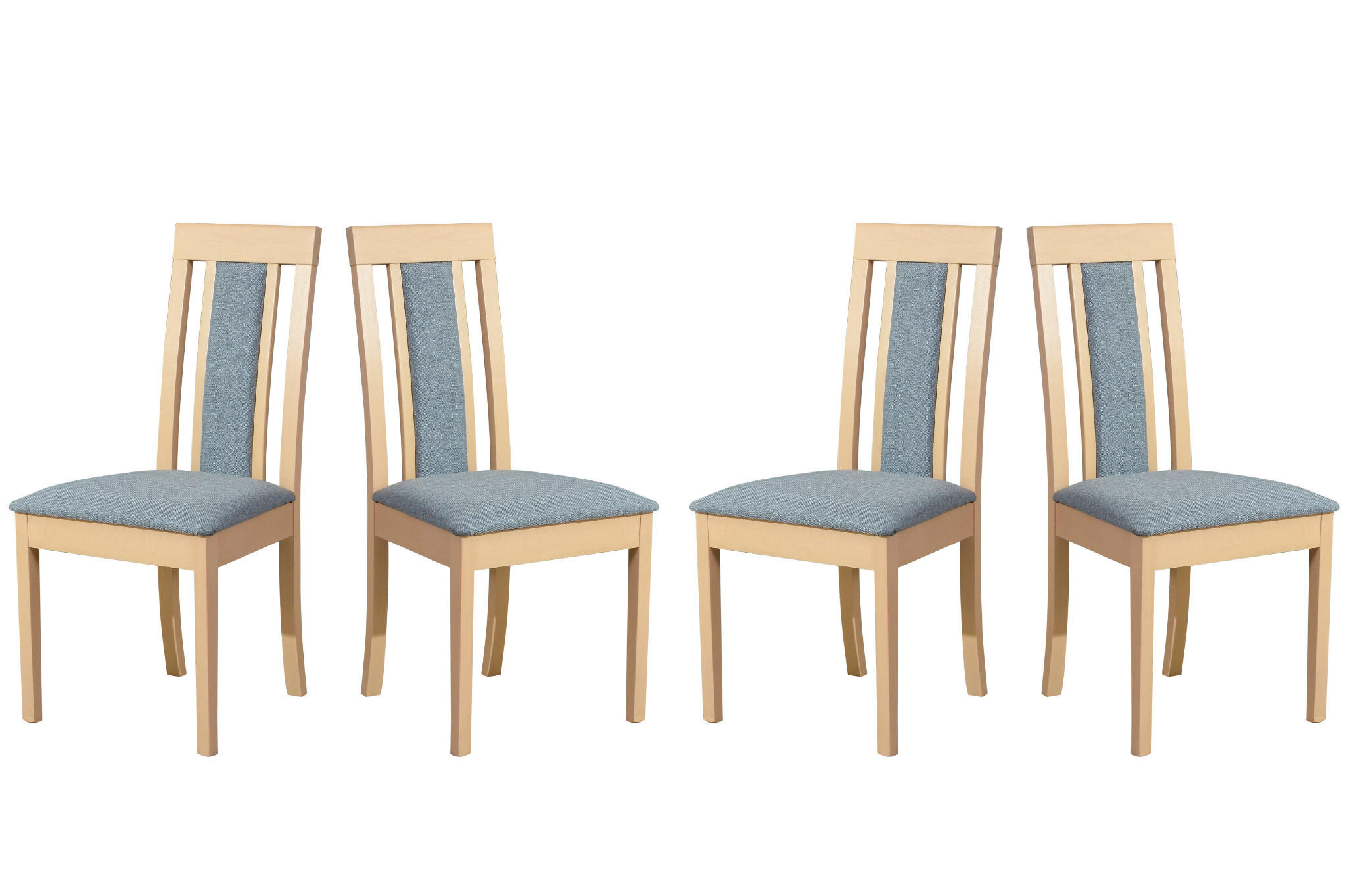 ESSZIMMERSTUHL - Set 4x Roma 11 sonoma, hygge 91  - Hellgrau/Sonoma Eiche, Holz (45/96/41cm) - Leaf Design