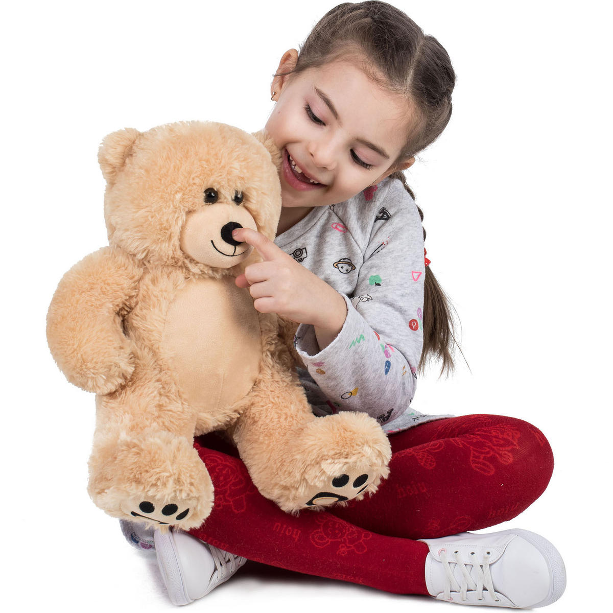 TEDDYBÄR süße Plüschtiere 25cm Hellbraun - Hellbraun, Textil (10/12cm) - Vercart