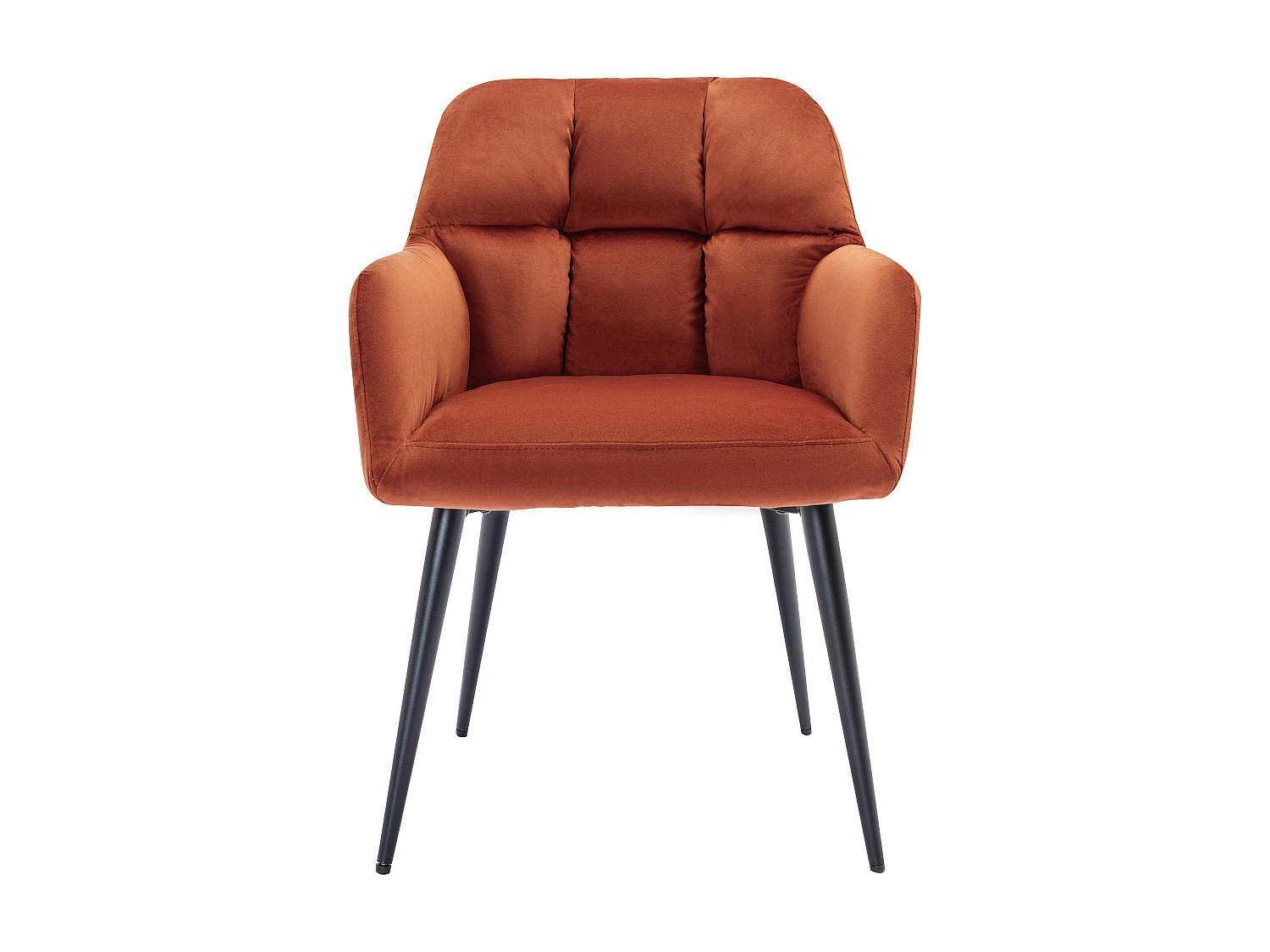 STUHL - 58.5 cmcm x 62 cmcm - Stoff, Samt - Terracotta - PEGA - Terracotta, Textil (58.5/78/62cm) - Vente-Unique
