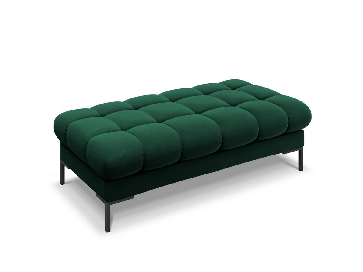 BANK Mamaia aus Samt flaschengrün 2 Sitzplätze - Grün, Textil (133/41/62cm) - Micadoni