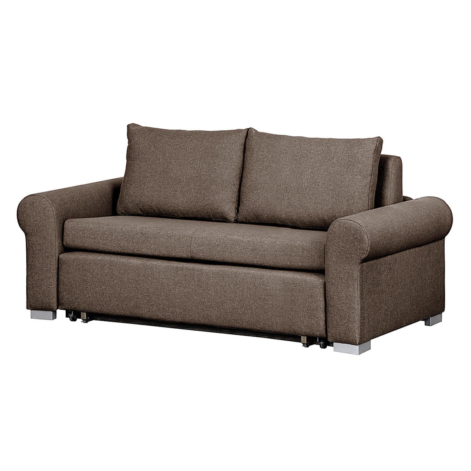 SCHLAFSOFA - Braun, Textil (204/90/90cm) - home24