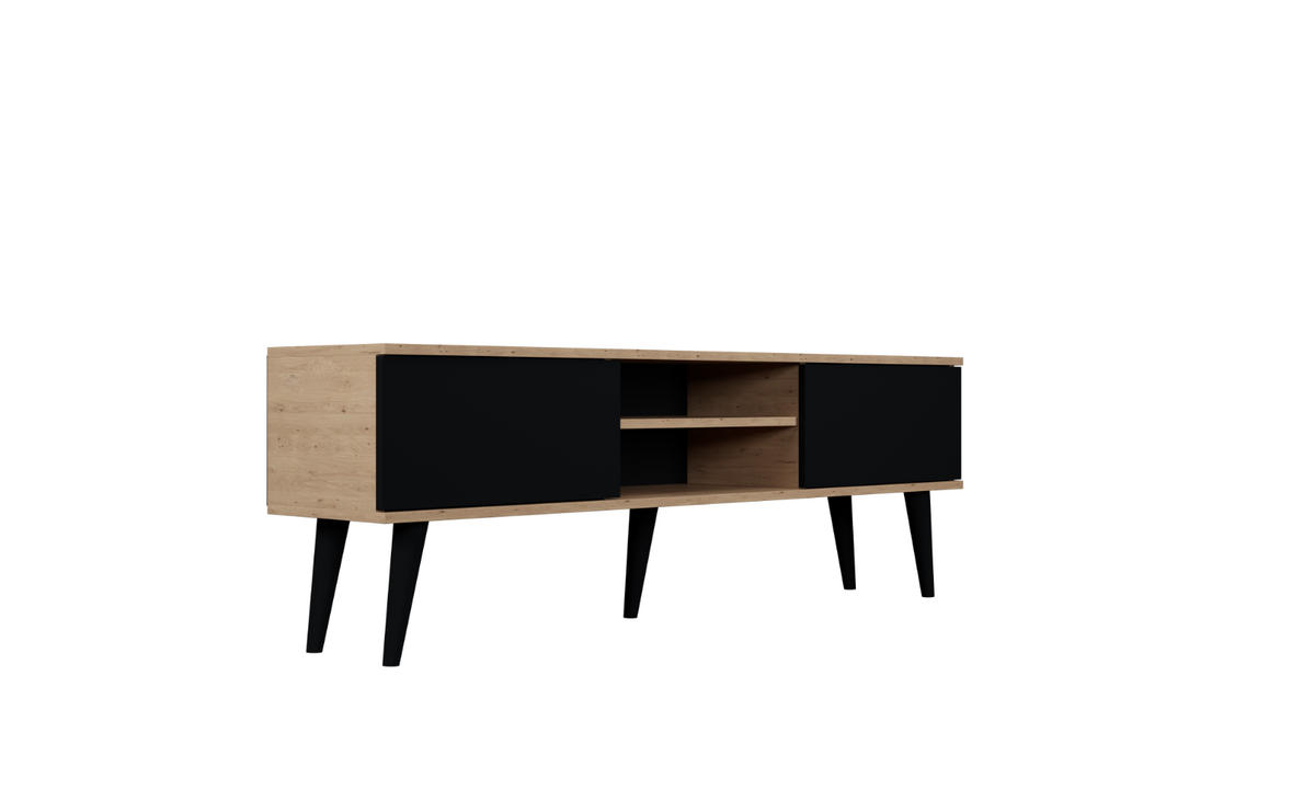 NÍZKA SKRÍŇKA Toronto II Aristan, čierna 35/55,2/160 cm - čierna, kompozitné drevo (35/55/160cm) - RAUMHIRSCH FURNITURE