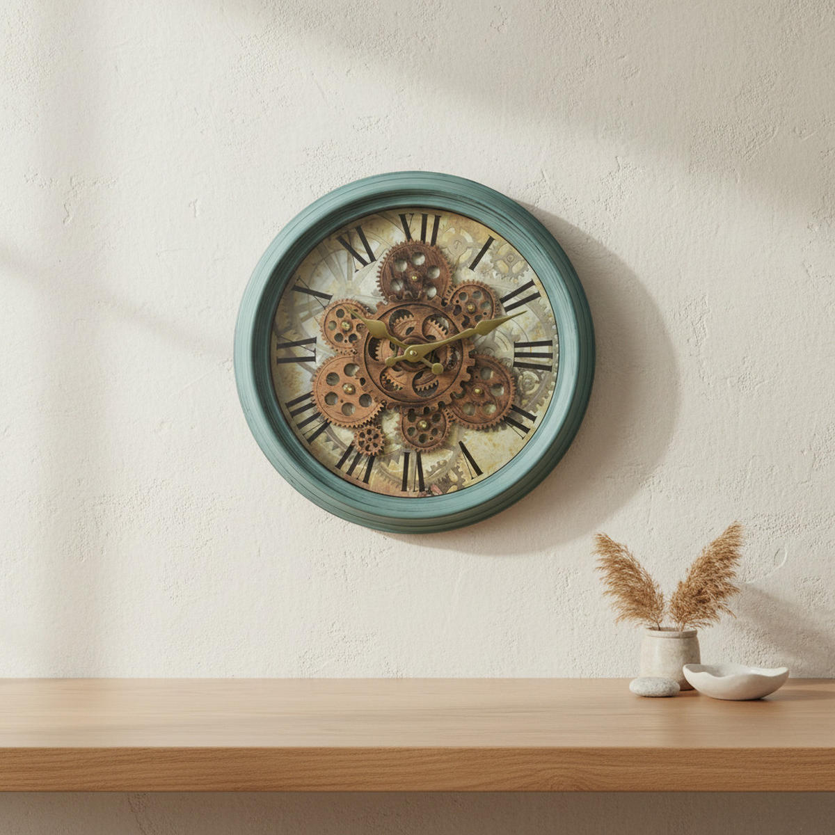 WANDUHR Ramsey Mintgrün 35/7/35 cm Kunstoff - Mintgrün, Kunststoff (35/35/7cm) - Mondex