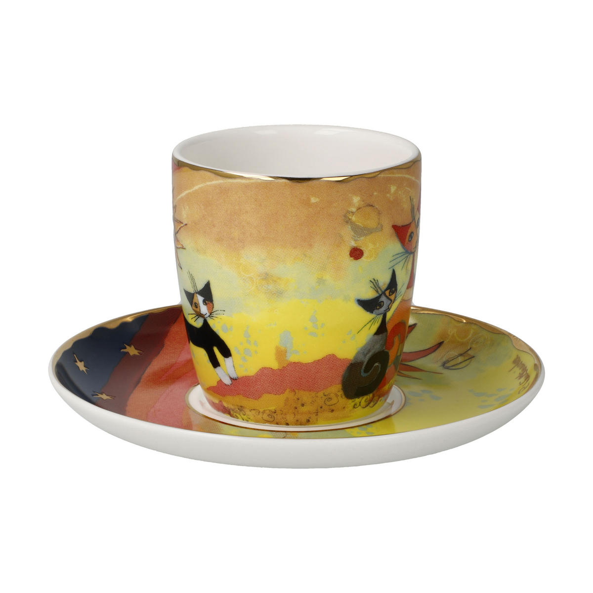 ESPRESSOTASSE Rosina Wachtmeister Gatti in autunno, Fine Bone China, Bunt, 100 ml - Multicolor, Keramik (0.1L) - Goebel