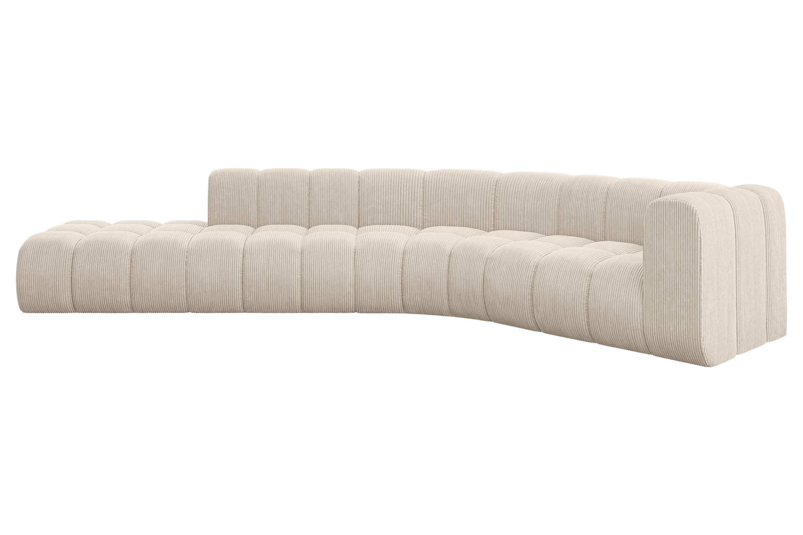 ECKSOFA modulares Sofa Tilmo-L1 - 399x194x70 cm Beige - Beige, Holzwerkstoff/Textil (399/194cm) - ALTDECOR