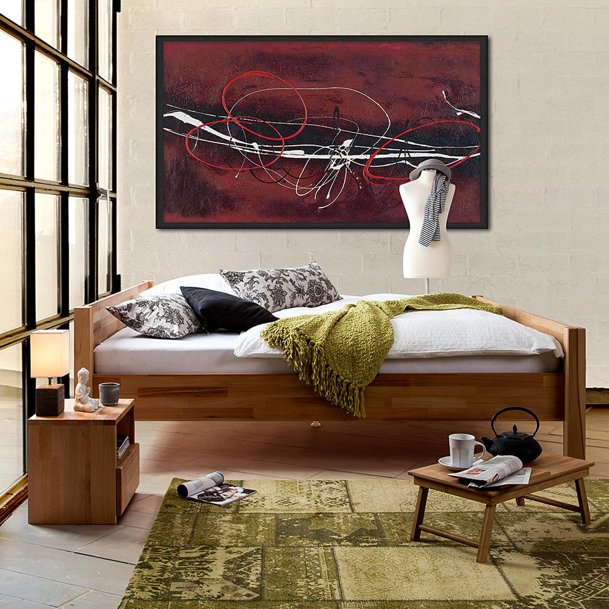 BETT - Massivholz - Kernbuche, Holz (90/200cm) - home24