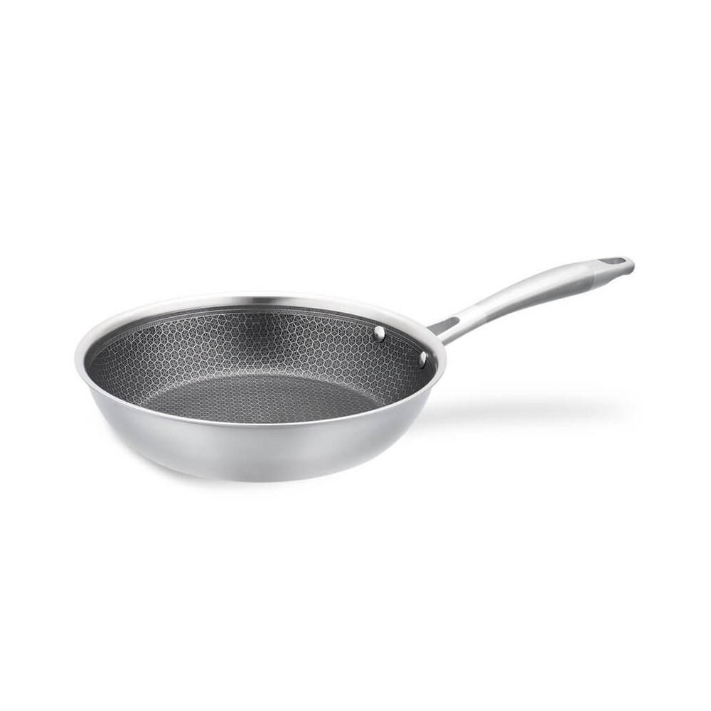 PFANNE Silber 49/26/5.5 cm MR122426 - Silberfarben, Metall (26cm) - Maestro 