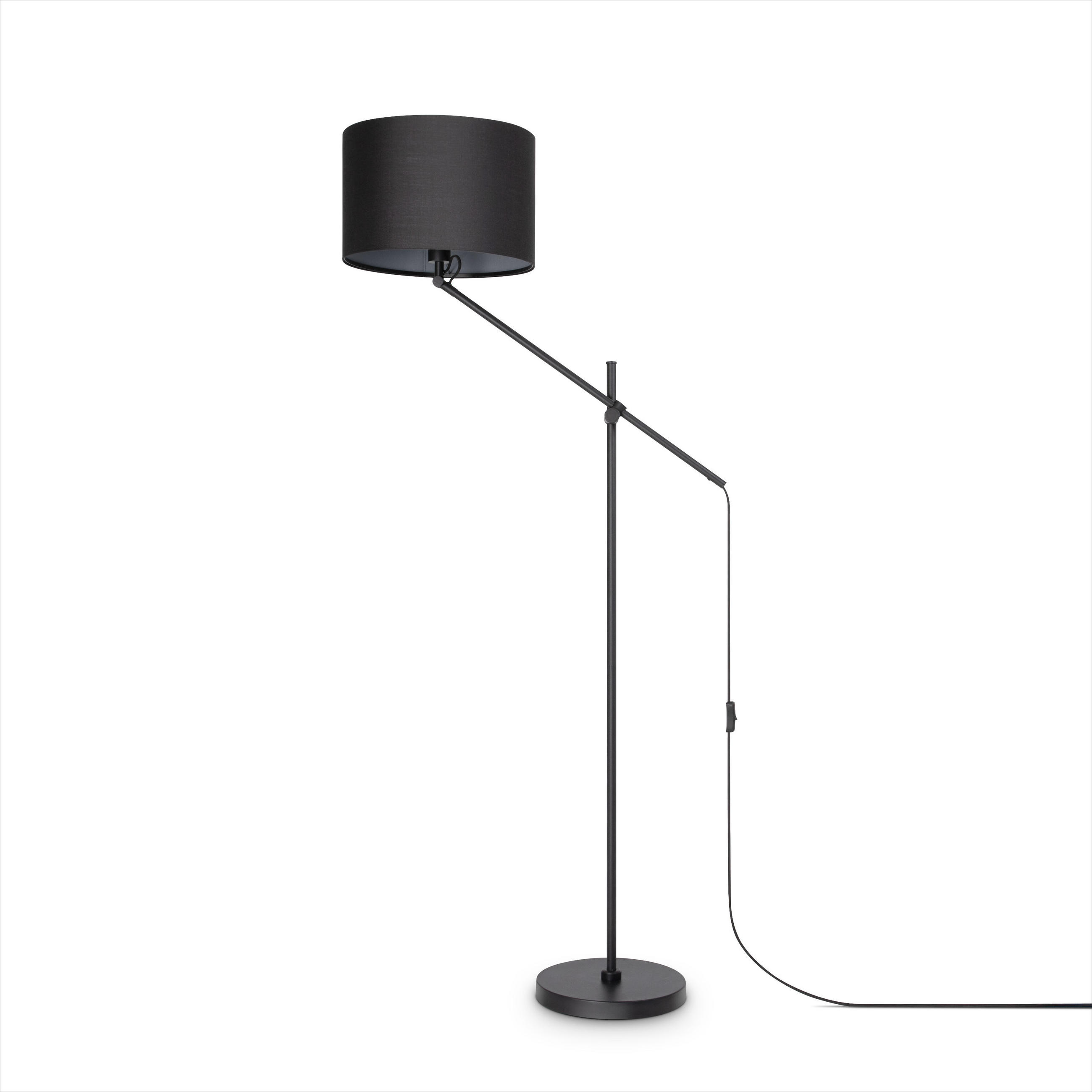 STEHLEUCHTE Tom - Schwarz, Metall (83/38/162.6cm) - Paco Home
