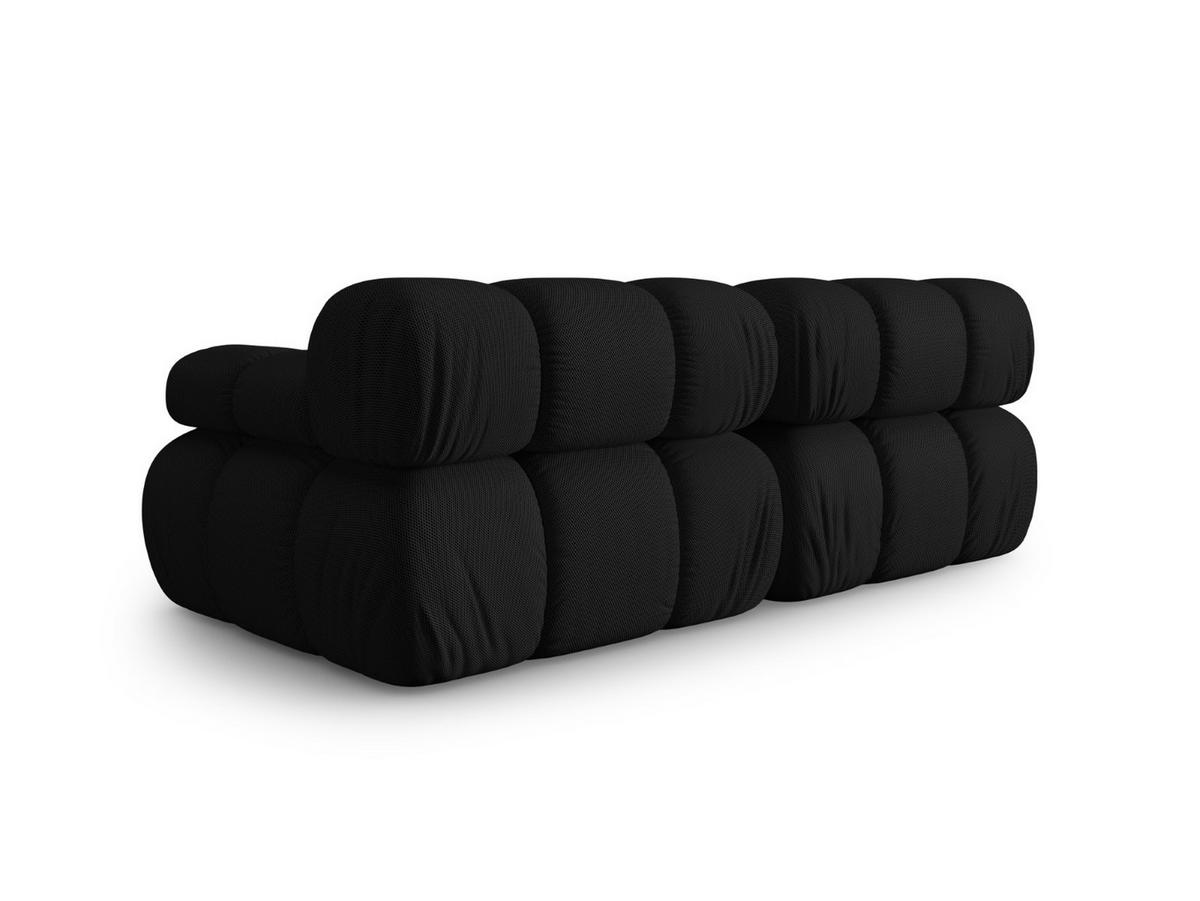 SOFA modular Bellis aus 3D-Stoff schwarz 2 Sitzplätze - Schwarz, Textil (94/70/188cm) - Micadoni