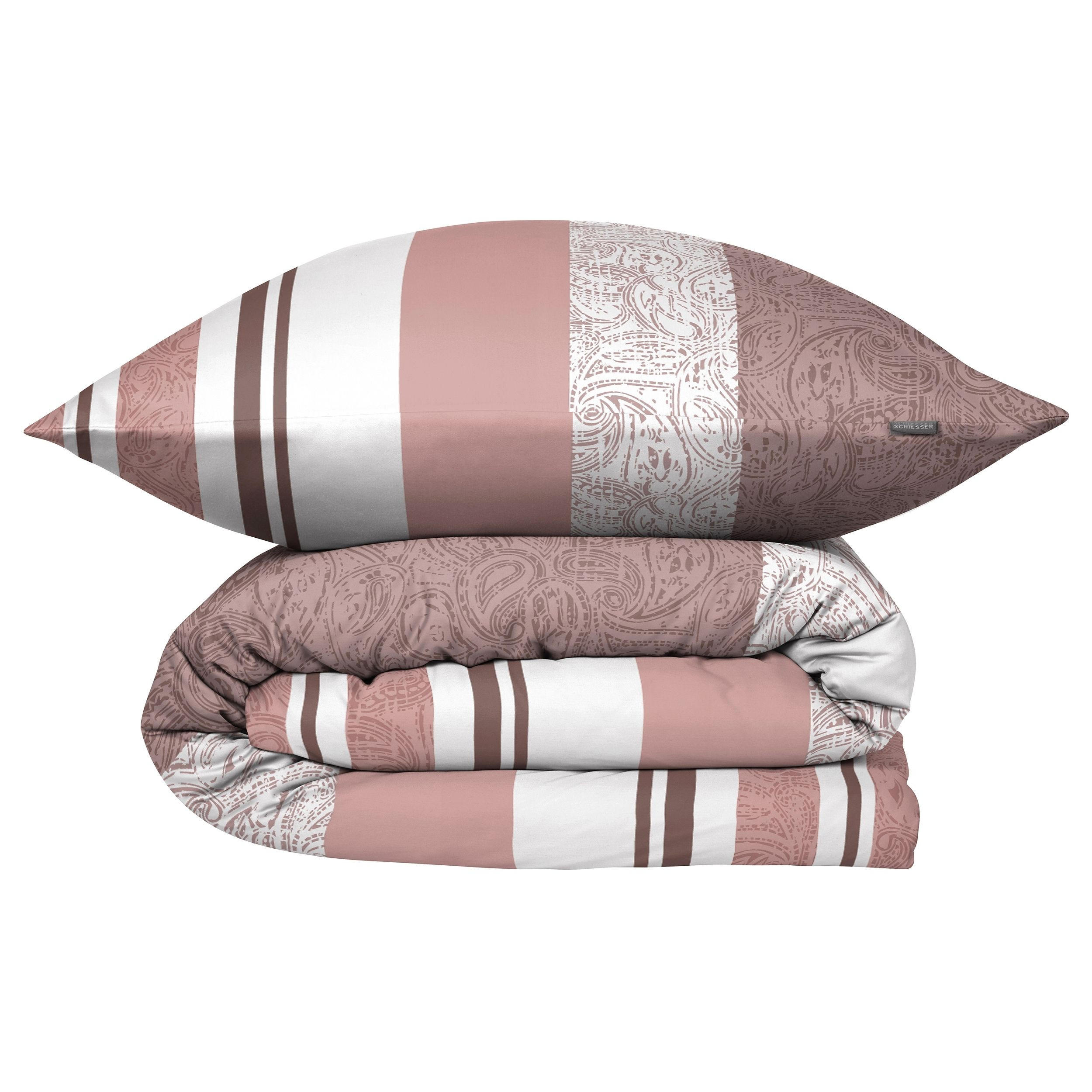 BETTWÄSCHESET Adele - Renforcé - 2-teilig - 135 x 200 cm - Puderrosa - Rosa, Textil (135/200cm) - SCHIESSER