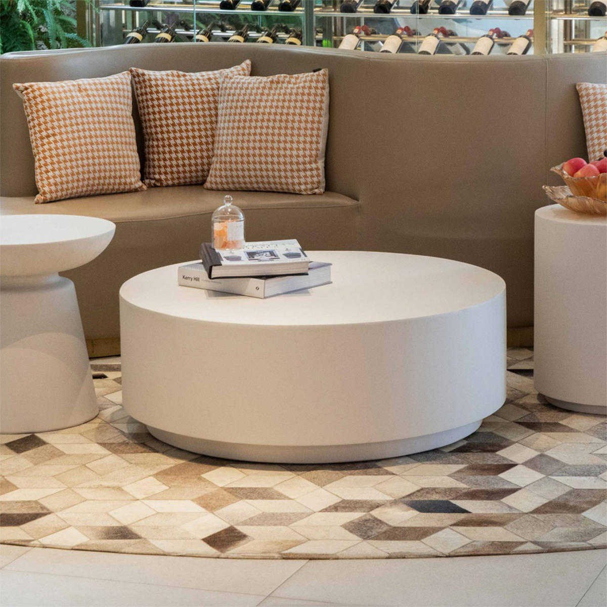 COUCHTISCH ROME Groß aus Beton 101 x 101 x 36 cm - Creme, Naturmaterialien (101/101/36cm) - Elementi
