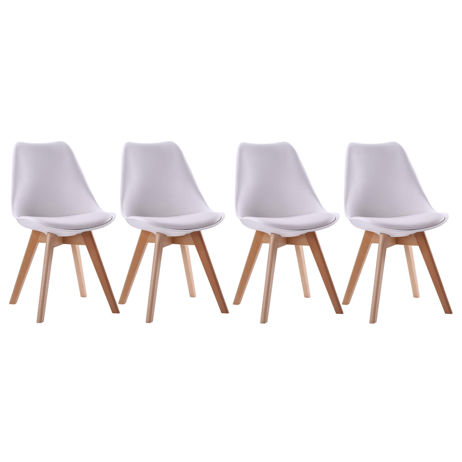 STÜHLE Nora Weiß 4er-Set - Weiß, Kunststoff (49/81/52cm) - Happy Garden