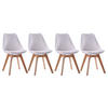 STÜHLE Nora Weiß 4er-Set - Weiß, Kunststoff (49/81/52cm) - Happy Garden