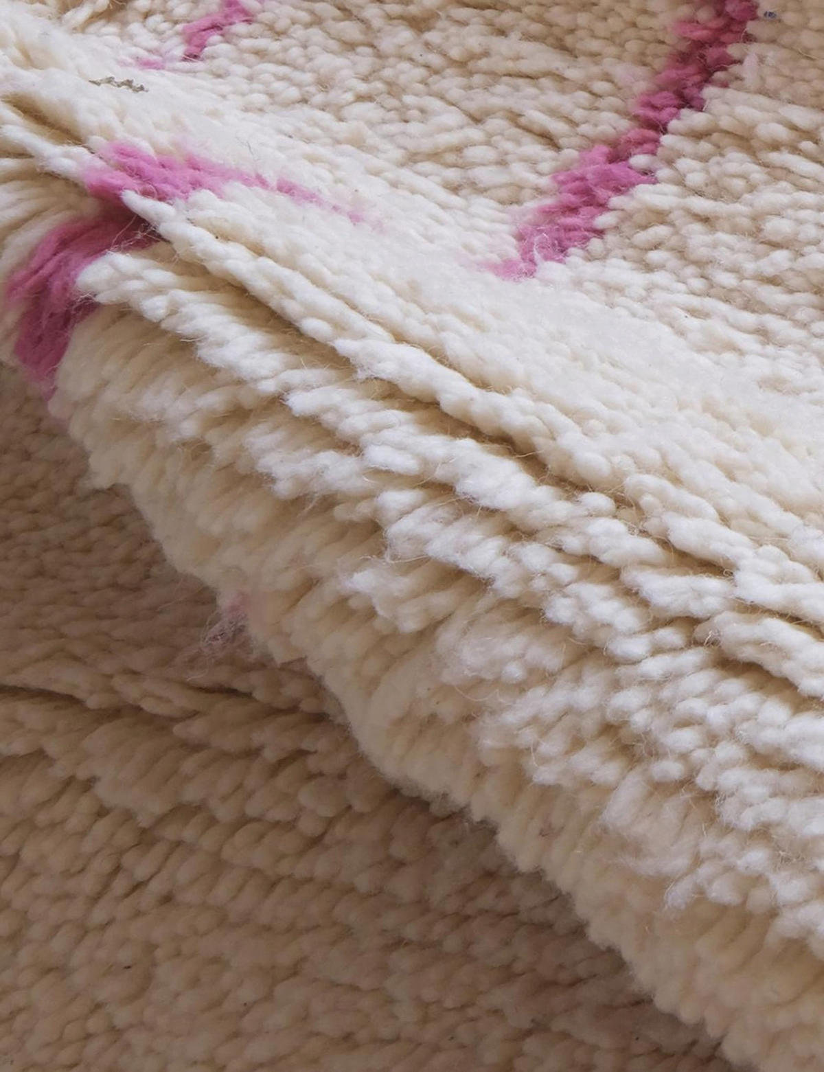 BERBERTEPPICH aus reiner Wolle 197x 303 cm - Pink, Naturmaterialien (197/303cm) - AFK Living