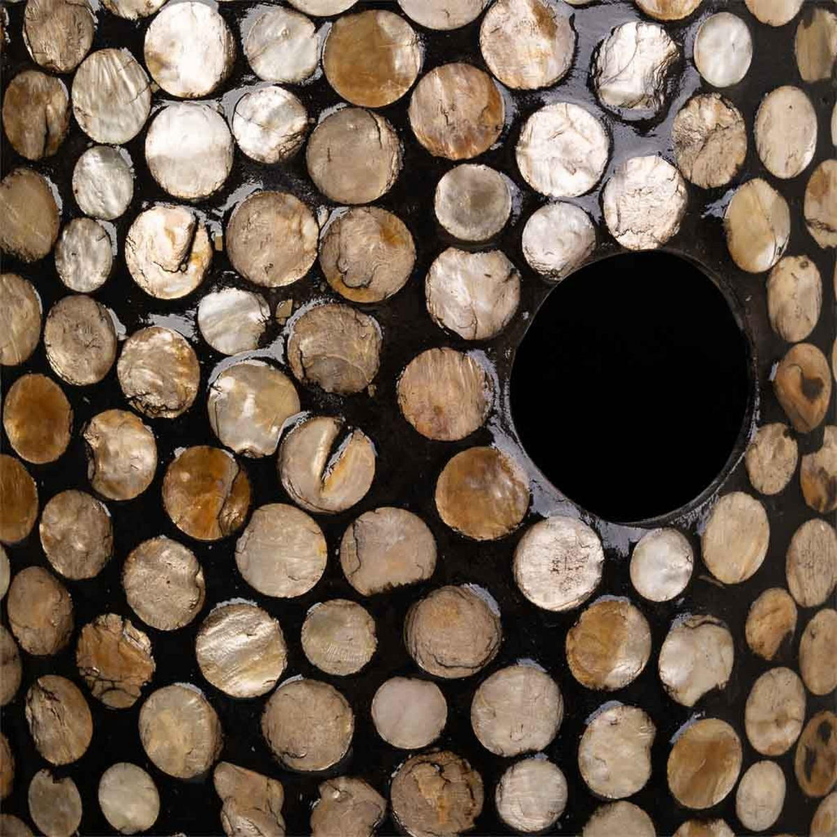 SCHIRMSTÄNDER aus Capiz, schwarz, 20x56cm - Schwarz, Holzwerkstoff (20/56/20cm) - Wanderlust