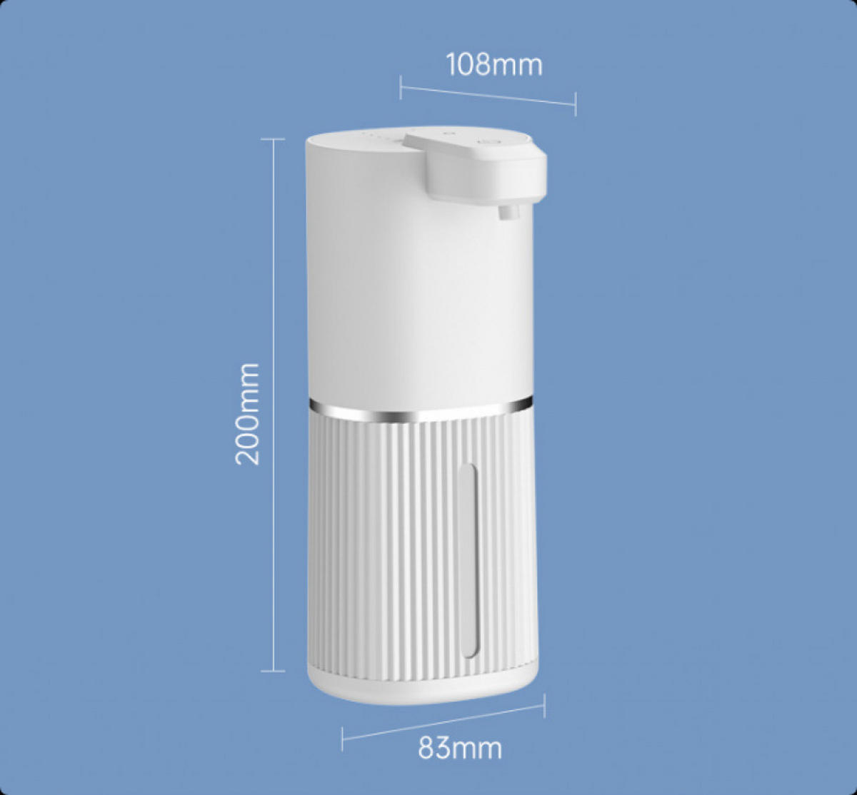 SENSORSEIFENSPENDER , Automatischer Seifenspender 380 ml - Weiß, Kunststoff (8/8/20cm) - BELZ
