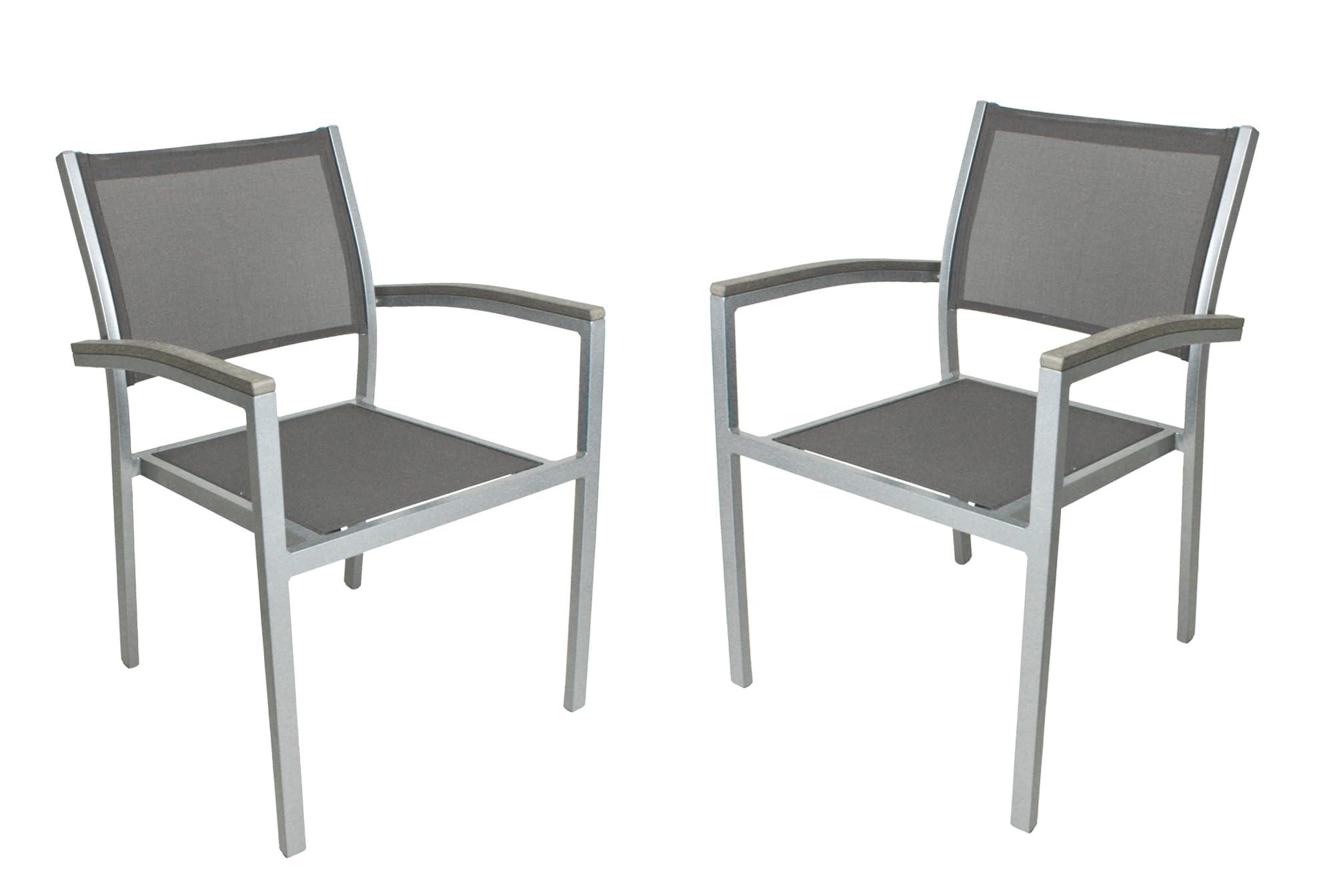 GARTENSTUHL 2er Set Sarah Stapelstuhl - Grau, Kunststoff (60/86/55cm) - DELUKE