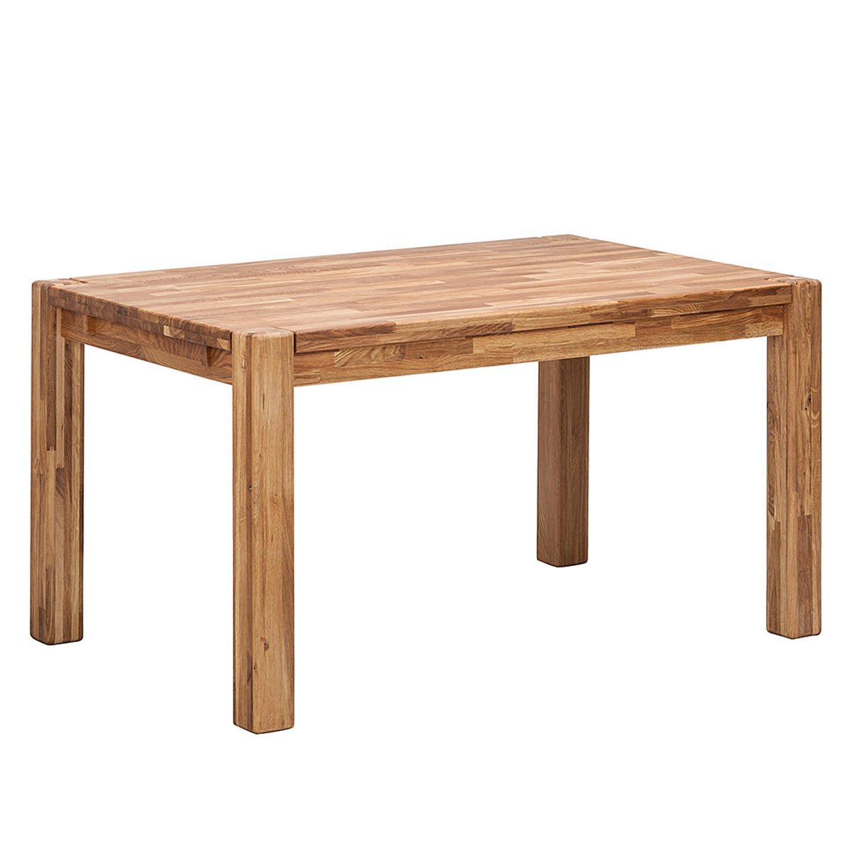 ESSTISCH - Eiche massiv - Eichefarben, Holz (90/180/75cm) - home24