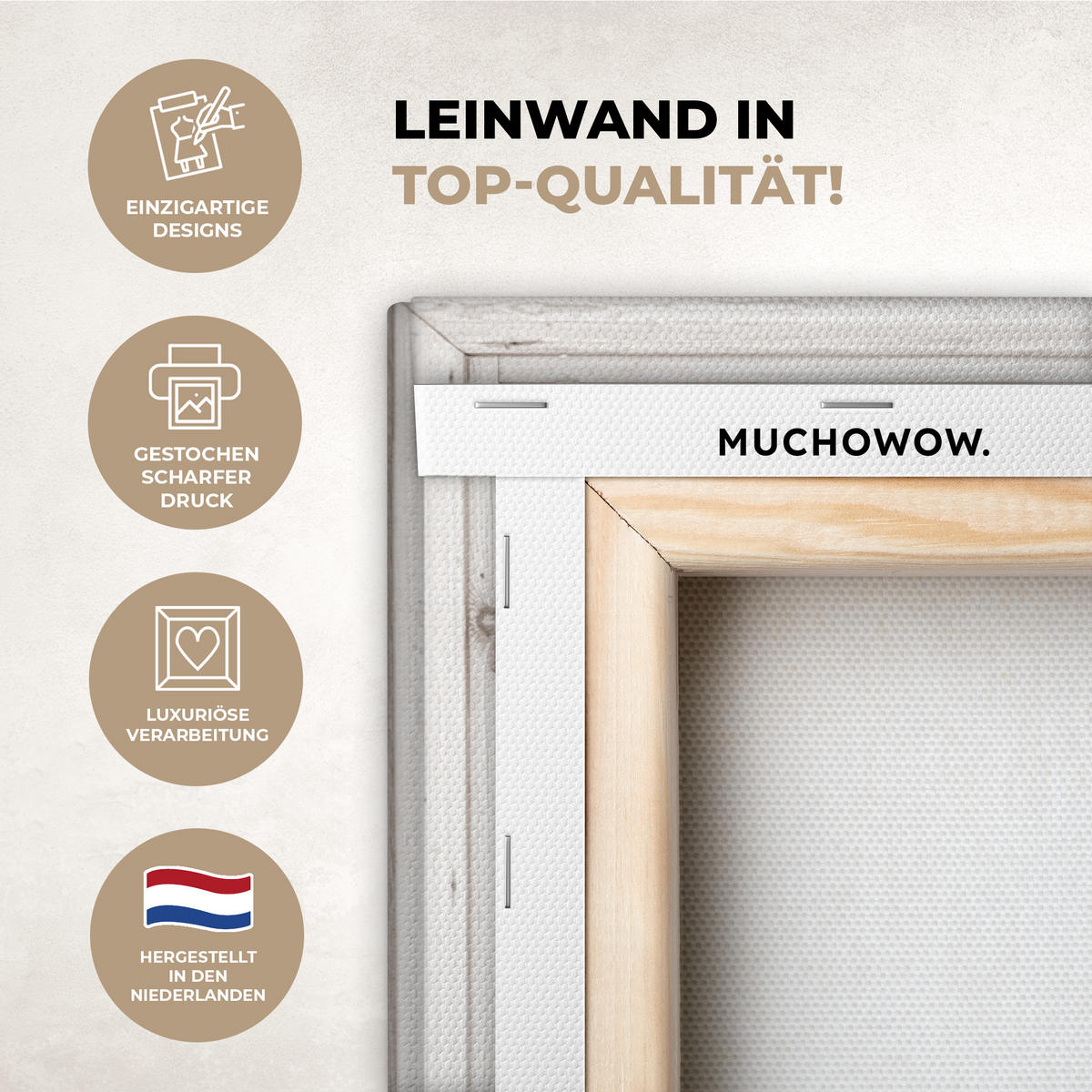 LEINWANDBILD Fenster - Meer - Küste - Natur - Ausblick - Strand - Wattenmeer Wandbilder 80x60 cm - Beige, Textil (80/60cm) - MuchoWow