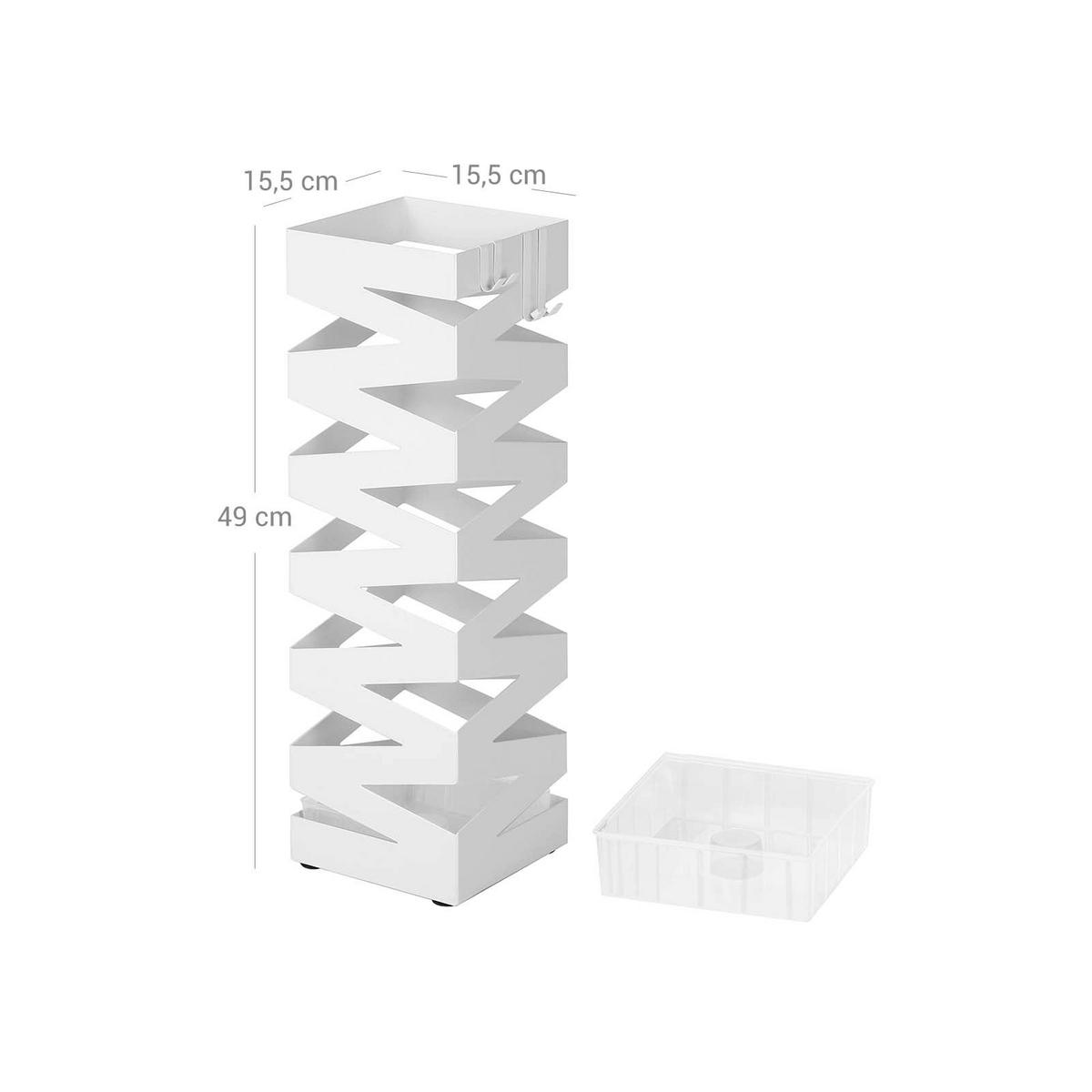 REGENSCHIRMSTÄNDER - Weiß, Metall (15.5/49/15.5cm) - Hansiro