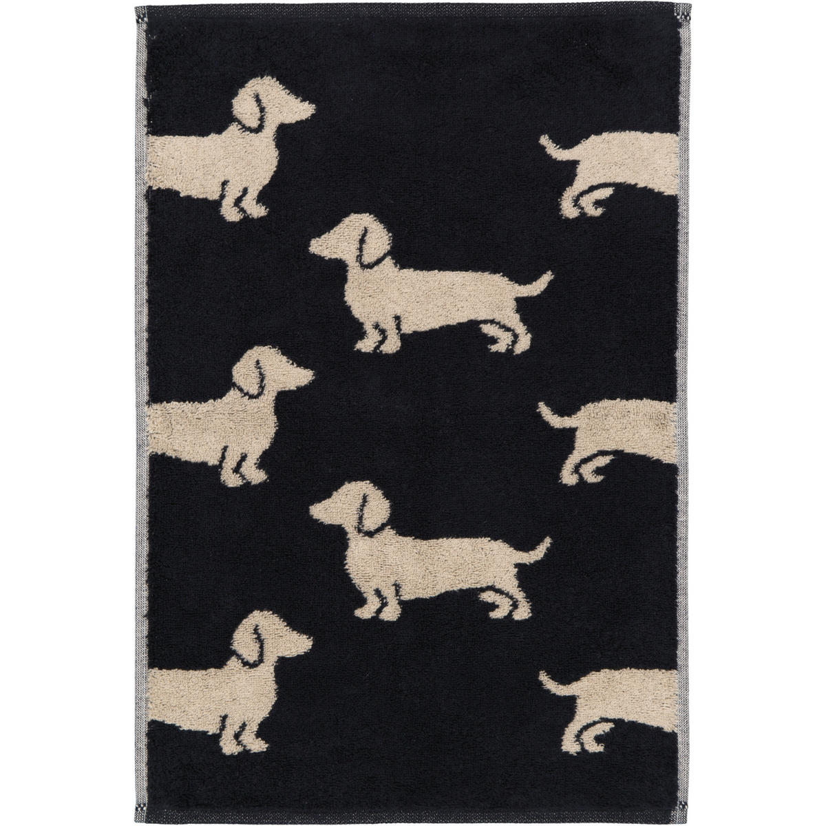 GÄSTETUCH WE LOVE DOGS 6246 SCHWARZ-BEIGE - 93 - Schwarz, Textil (30/50cm) - Cawoe
