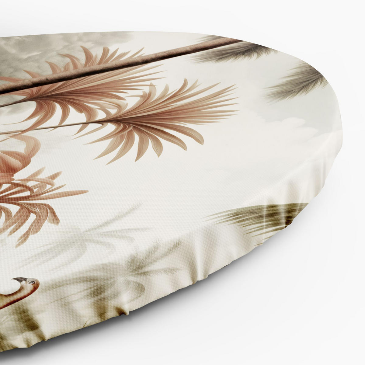 RUNDES BILD Grün 40/40 cm - Beige/Grün, Textil (40/40cm) - KUNSTLOFT
