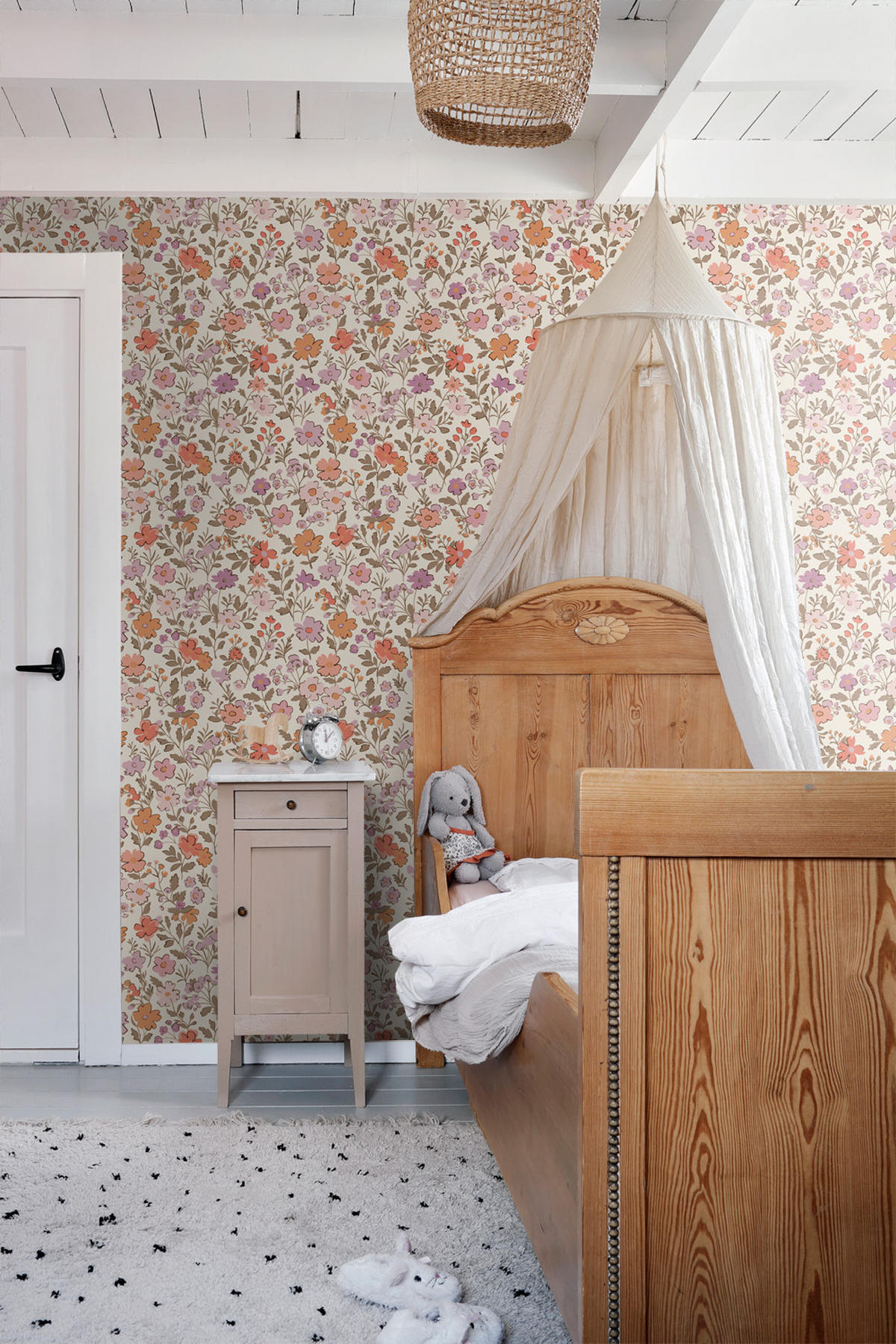 TAPETE Blumen 53 cm x 10.05 m - Lila, Papier (53/0.1cm) - ESTAhome