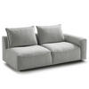 2,5-SITZER SOFA - modular - Schwarz/Hellblau, Kunststoff/Textil (184/82/99cm) - home24