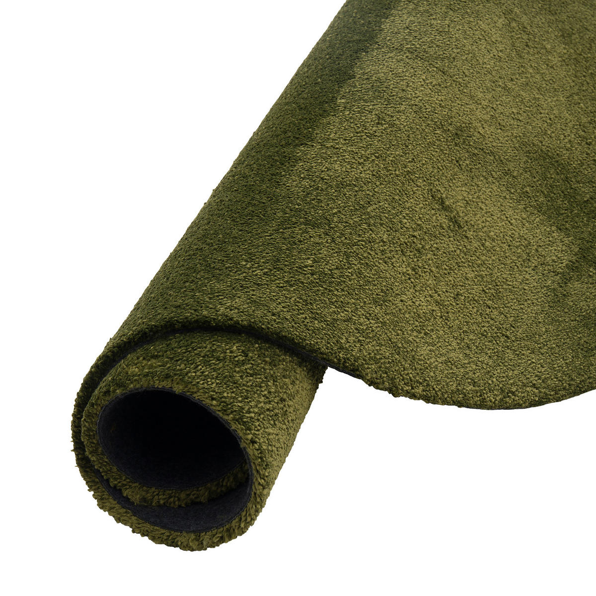 HOCHFLORTEPPICH LIVORNO RUND SUPER SOFT - Grün, Textil (160/160cm) - Snapstyle