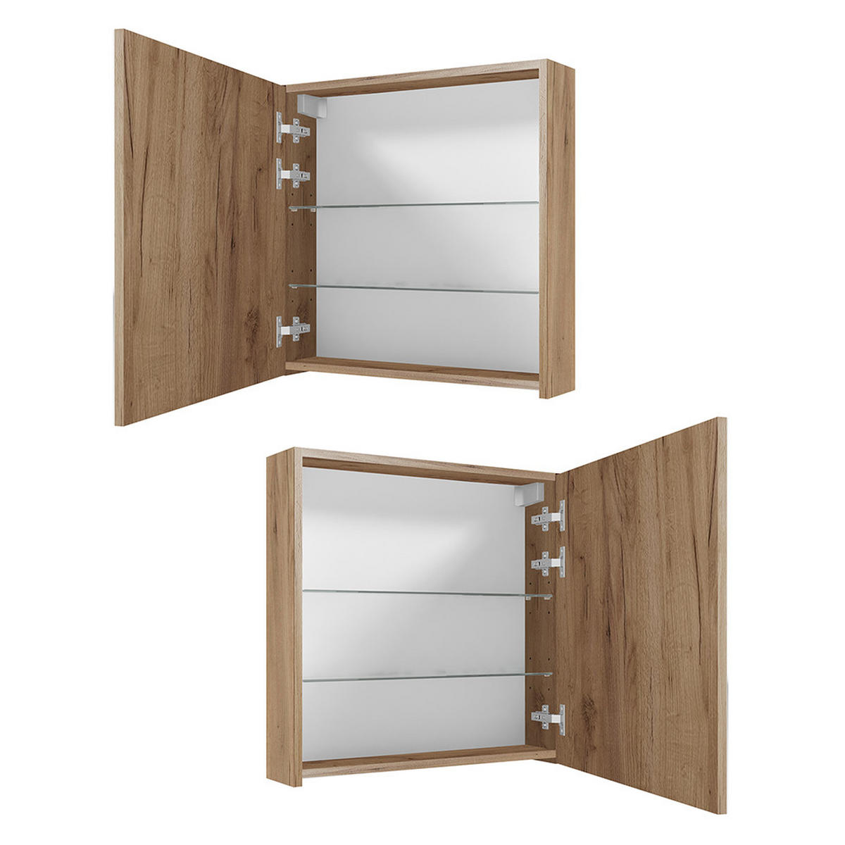 BADMÖBEL-SET 2-TLG. Lucca-107 - Braun, Holzwerkstoff (61/200/46cm) - Lomado