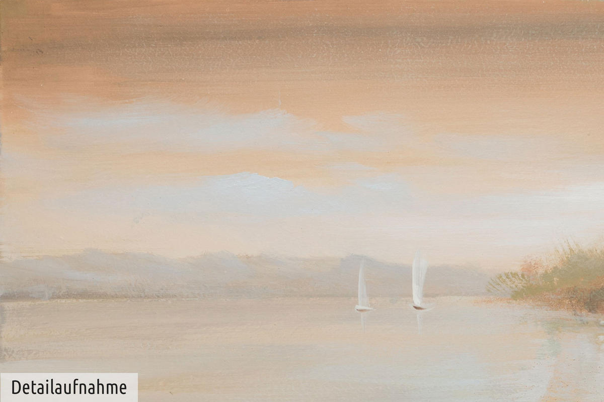 ACRYLBILD HANDGEMALT 80/80 cm - Braun, Holz/Textil (80/80cm) - KUNSTLOFT