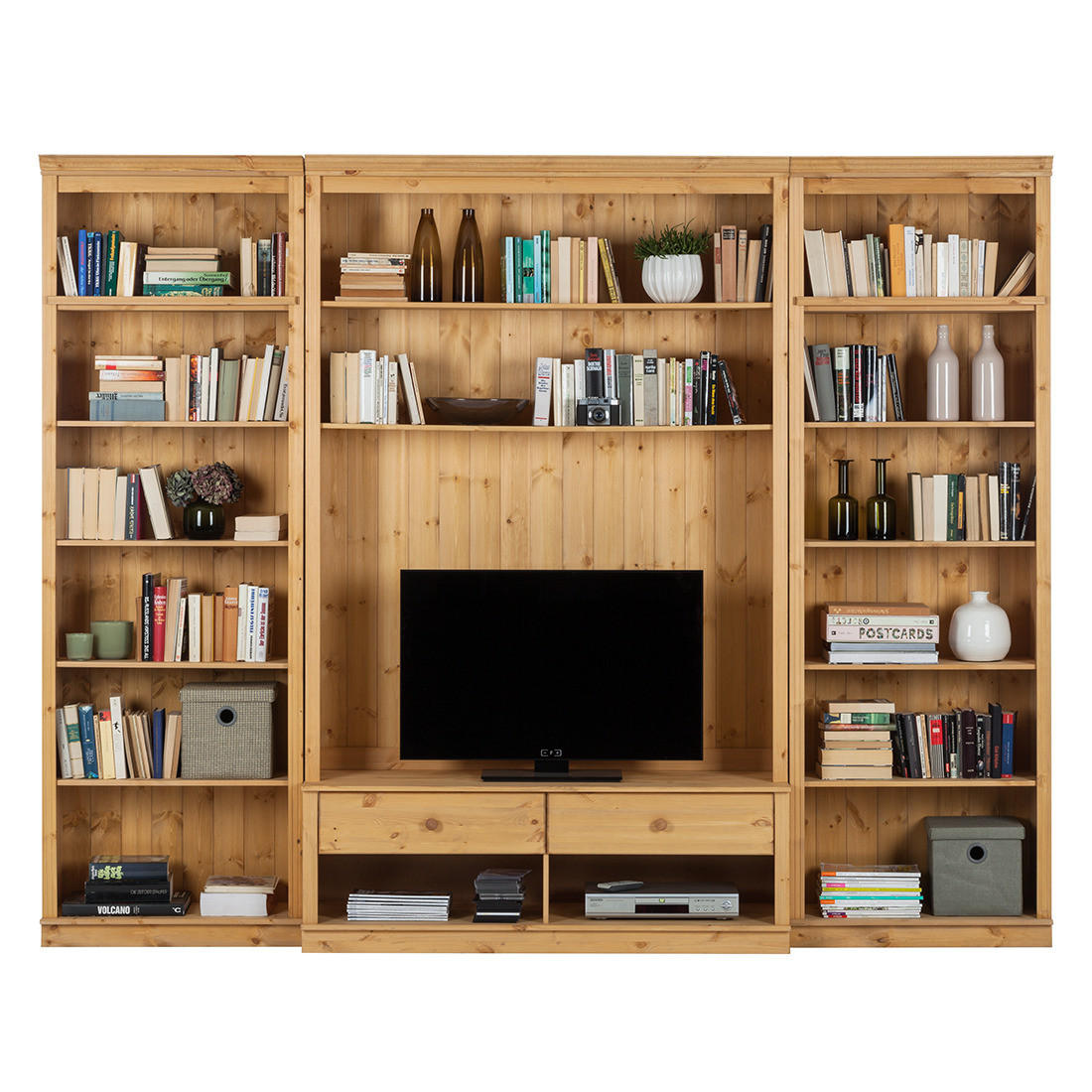 WOHWAND - Kiefer massiv, Typ A - Kieferfarben, Holz (288/223/45cm) - home24