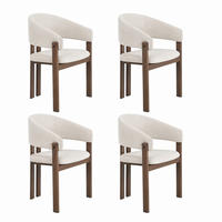 ESSZIMMERSTUHL 4er-Set mit Armlehnen Walnussoptik Beige - Walnussfarben, Holz (52.5/83/61.51cm) - Meubliv