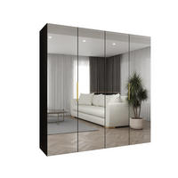 DREHTÜRENSCHRANK 202/200/52 4-türig - Goldfarben/Schwarz, Holz (200/202/52cm) - MÖBEL KRYSPOL