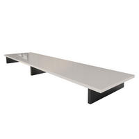 TVAUFSATZ Game Schwarz matt / Sandgrau Hochglanz - Sandfarben/Schwarz, Holzwerkstoff (138.5/9.5/34.5cm) - Vladon