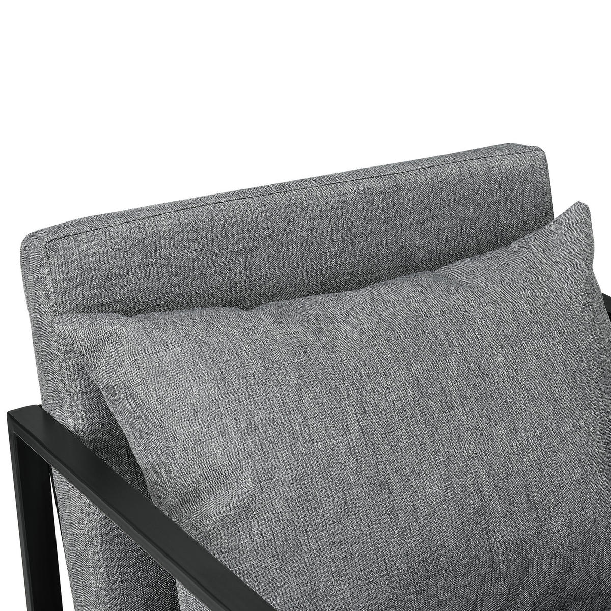 SADA KŘESEL 2 KS Ragusa - tmavě šedá, kov/textil (60/70/60cm) - [en.casa]