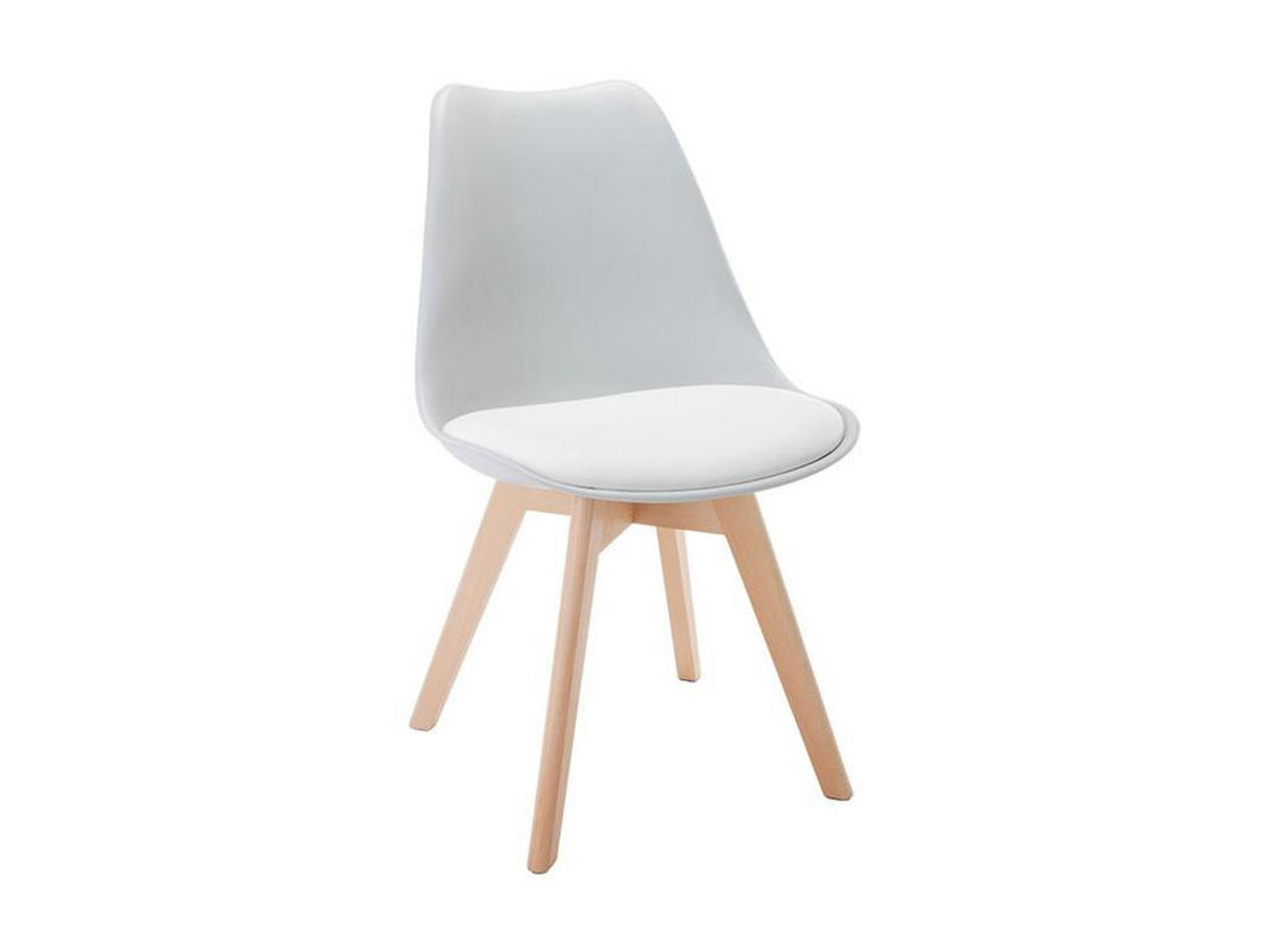 STUHL 2er-Set - Polypropylen & Buche - Hellgrau - JODY - Hellgrau, Kunststoff (57/82/49cm) - Vente-Unique