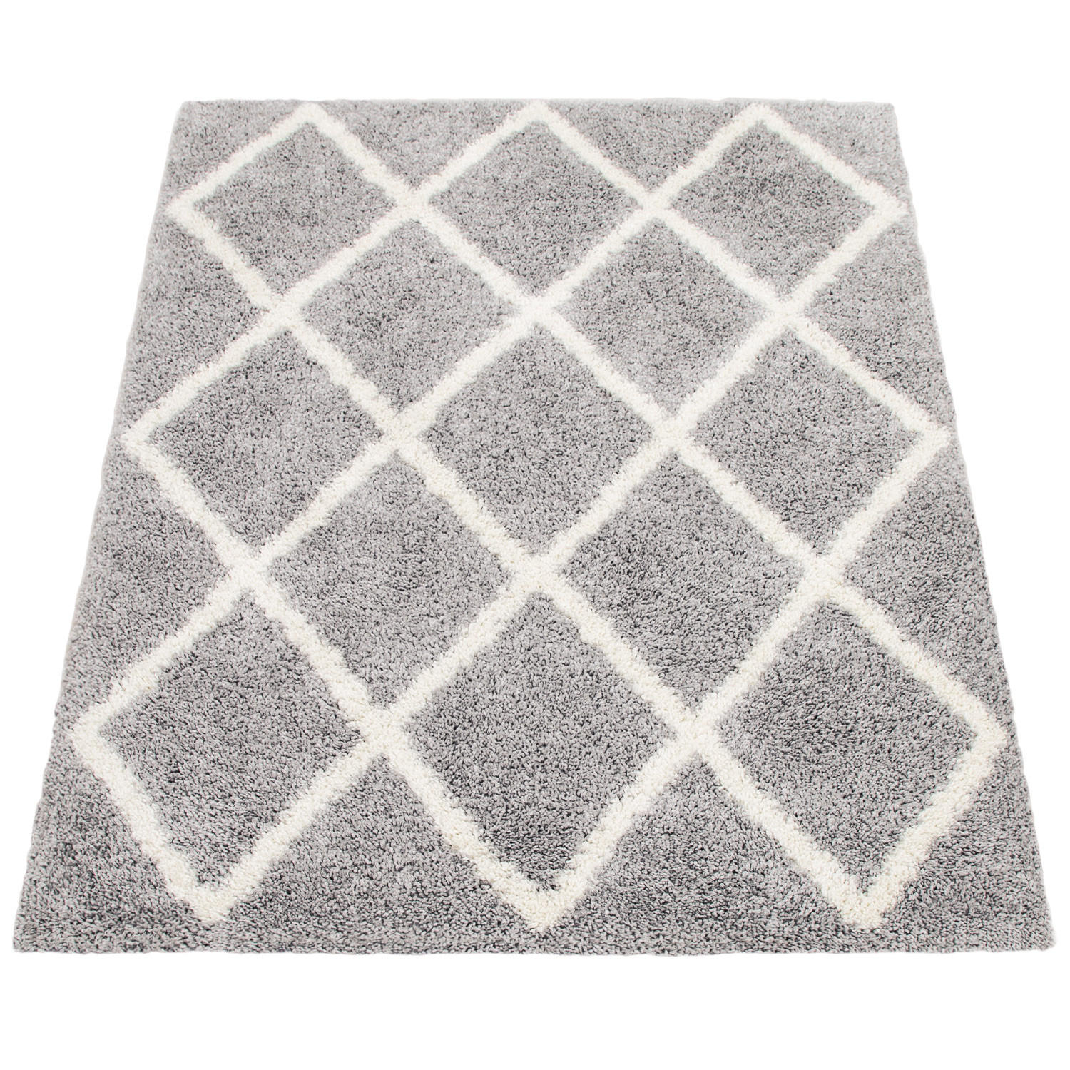 HOCHFLORTEPPICH 60/100 cm Arezzo 681 - Dunkelgrau, Textil (60/100cm) - Paco Home