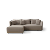 ECKSOFA Evora - Hellbraun, Holzwerkstoff/Textil (245/185cm) - Fun Möbel