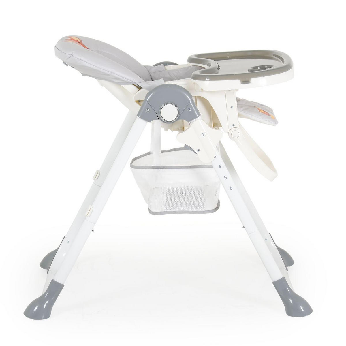 HOCHSTUHL Hunny grau beige klappbar, 5-Punkt-Sicherheitsgurt zweiteiliger Tisch, Ablagekorb - Beige, Metall (54/106/84cm) - Moni