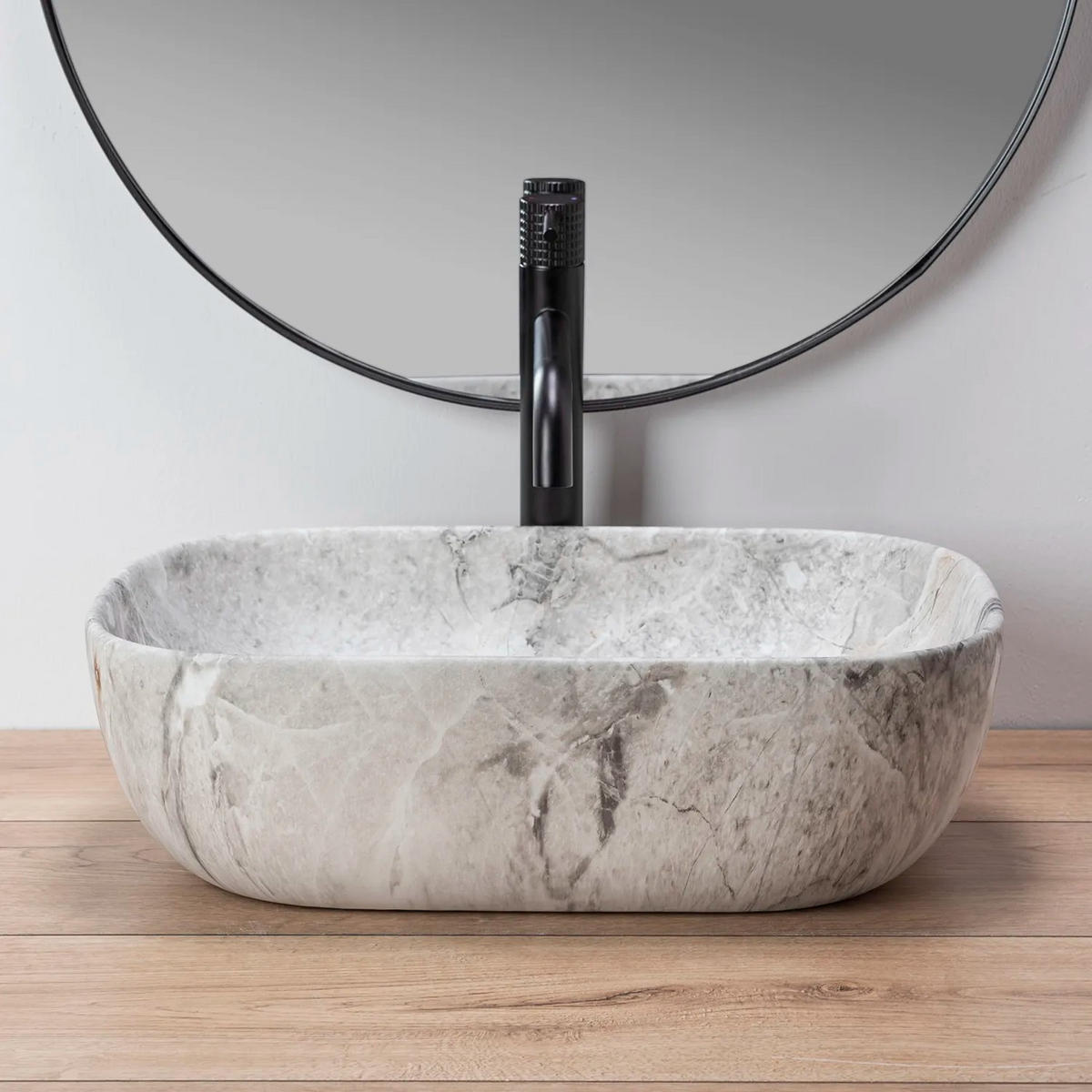 AUFSATZWASCHBECKEN Rea Livia Stone - Beige, Keramik (33.5/13.5/46.5cm) - REA