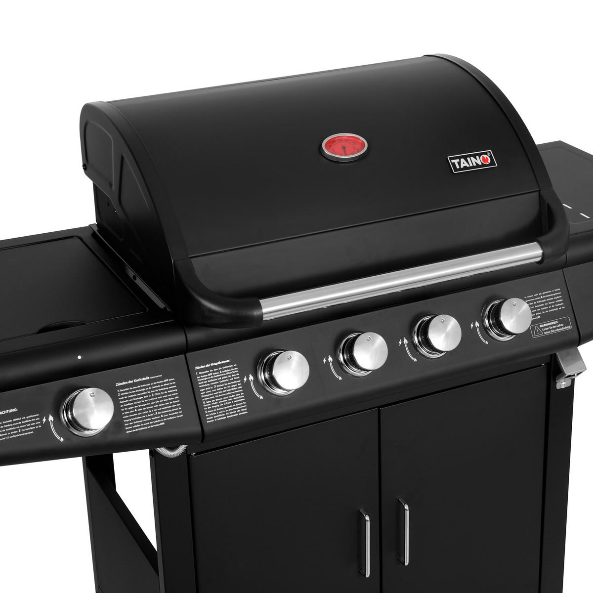 GASGRILL RED 4+1 - Schwarz, Metall (135/114/54cm) - TAINO