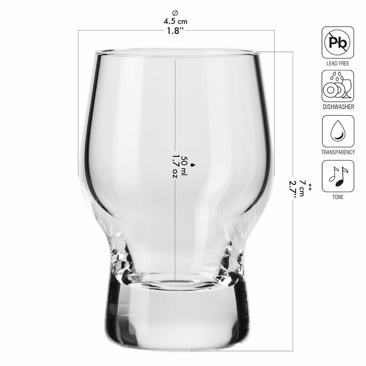 SCHNAPSGLÄSER STERLING, 6er-Set, 50 ml - Transparent, Glas (0.05L) - Krosno Glass