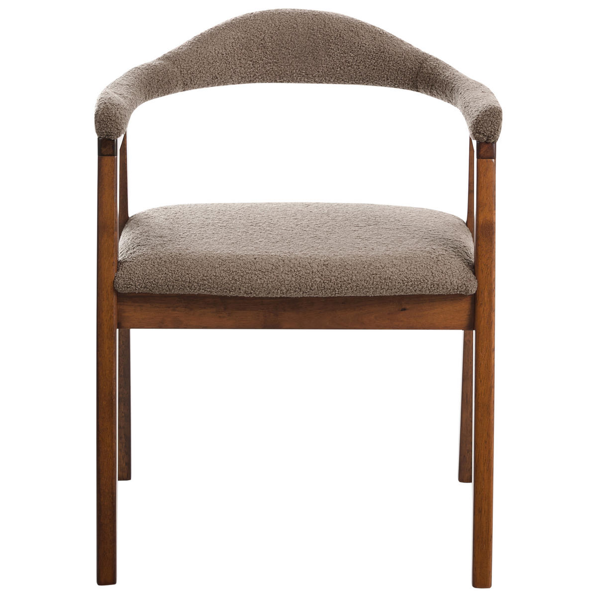 ESSZIMMERSTUHL 2er Set Holz Braun/Taupe Oneco - Taupe, Holz (56/72/62cm) - Beliani